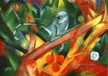 Franz Marc Painting - The Monkey Franz Marc